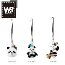 可愛熊貓手機吊飾